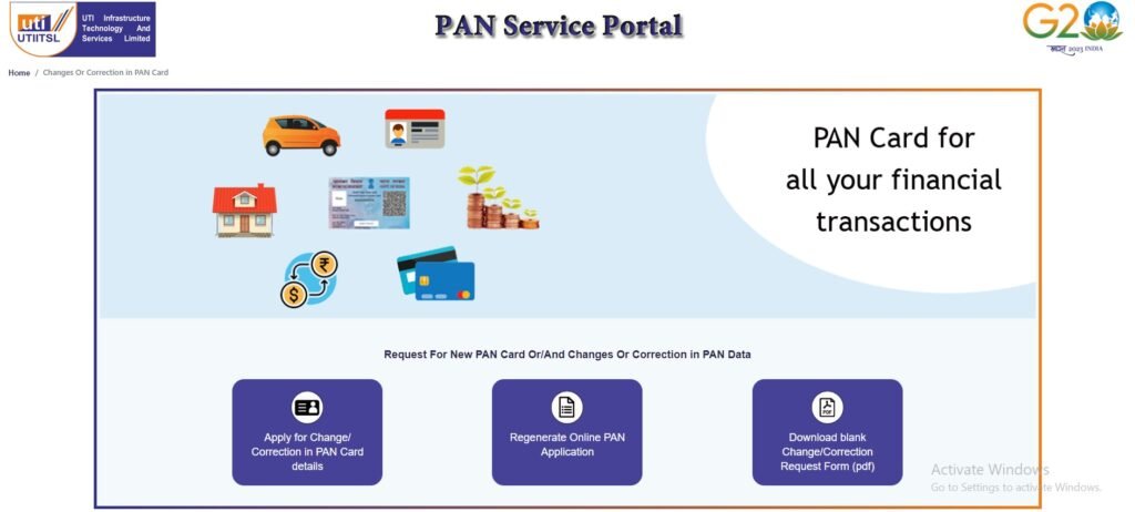 Pan Card Correction